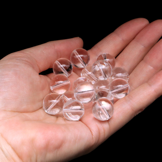 水晶 粒売り 1粒 ビーズ 14mm AAA 透明 クリスタルクォーツ アクセサリー パーツ ハンドメイド 手作り
