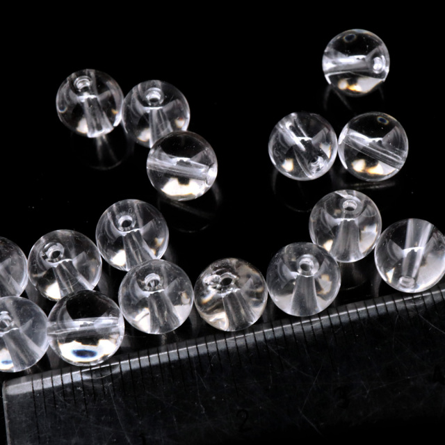 水晶 粒売り 1粒 ビーズ 8mm AAA 透明 クリスタルクォーツ アクセサリー パーツ ハンドメイド 手作り