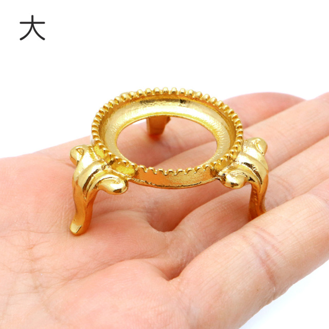 台座 天然石 パワーストーンなどの丸玉用 金色 4種類 ディスプレイ 置き物 スフィア ゴールド 金属台座 什器 父の日