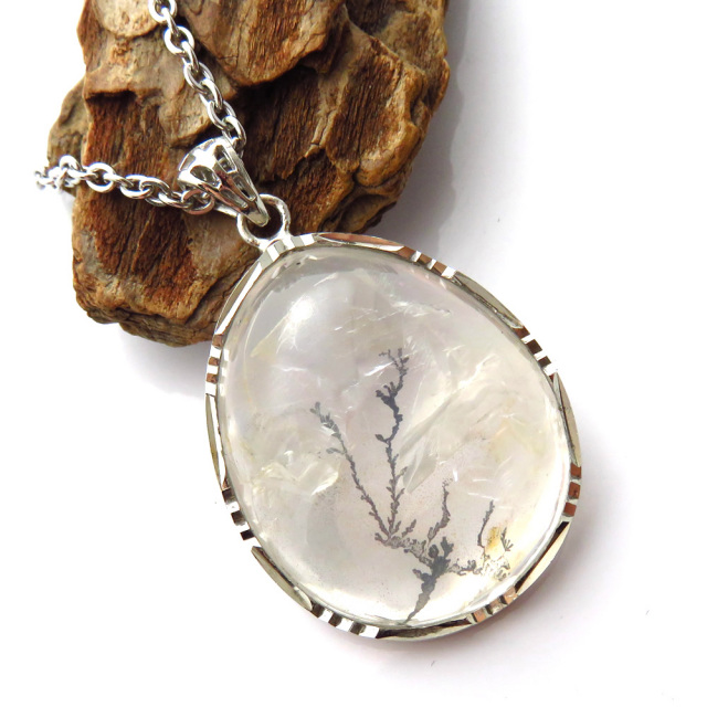 デンドリティック クォーツ ペンダント Silver925 自然の芸術