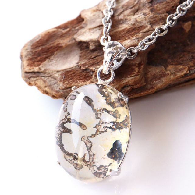 デンドリティック クォーツ ペンダント Silver925 自然の芸術 1点物 天然石 パワーストーン