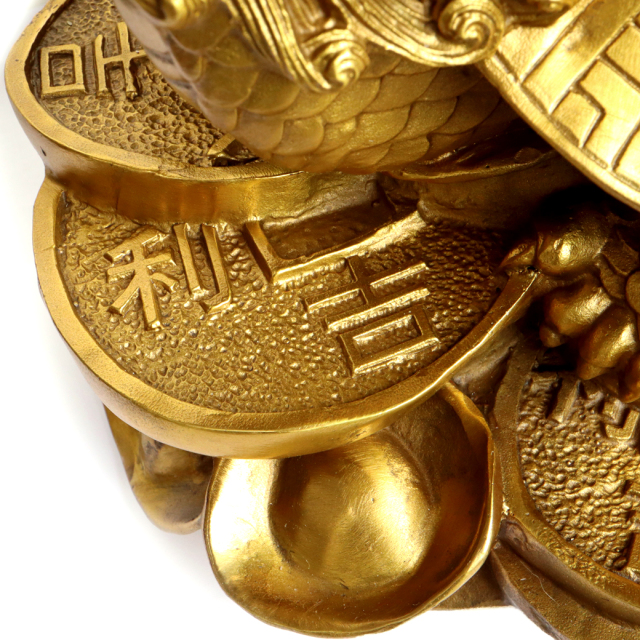 龍亀 ロングイ 置き物 彫刻 LLサイズ 4.4kg 特大 大きい 銅製 置物 龍 ドラゴン 開運 龍の置き物 商売繁盛 運気上昇