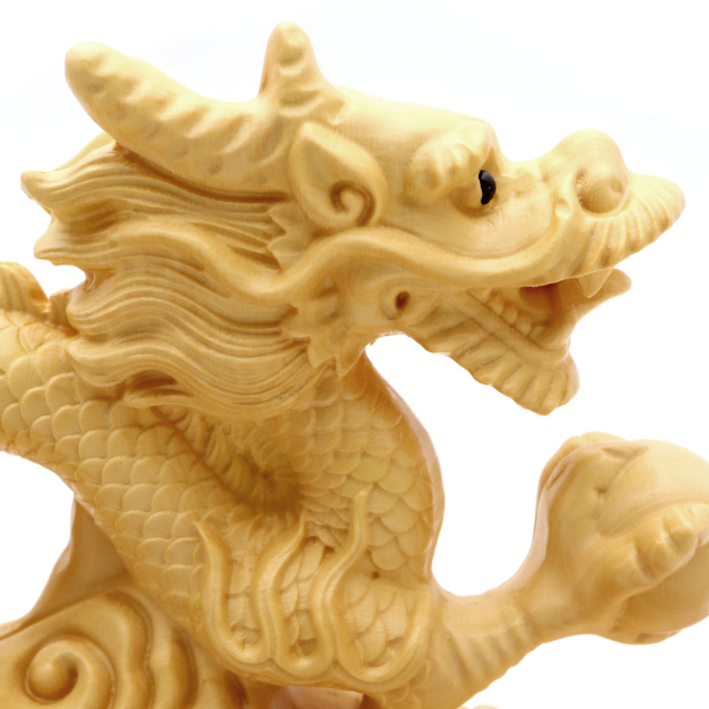 龍辰年竜の彫刻木彫りの龍