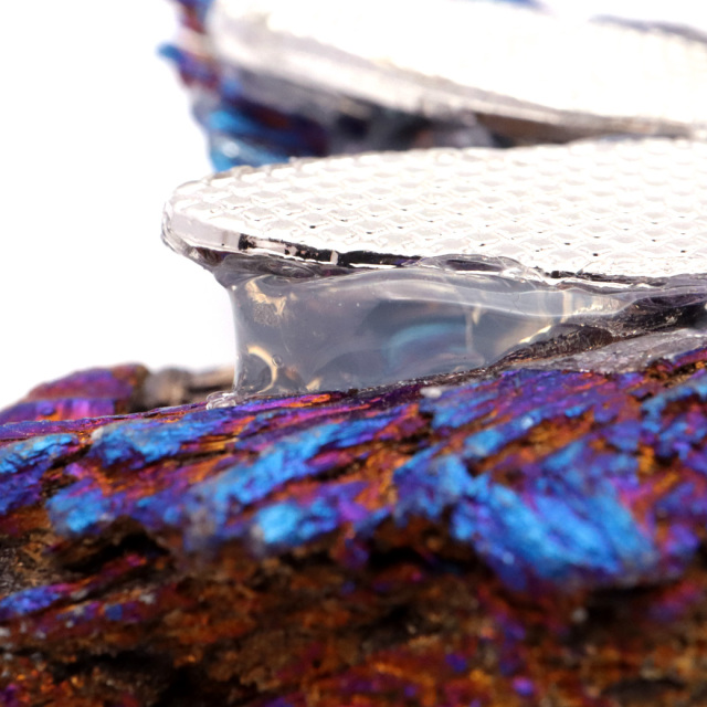 とんぼ 置き物 SILVER カイヤナイト 天然石付き オーラ加工 虫