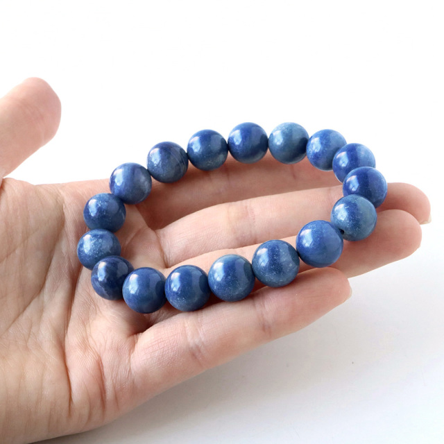 デュモルチェライト イン クォーツァイト ブレスレット 12mm 希少 1点  