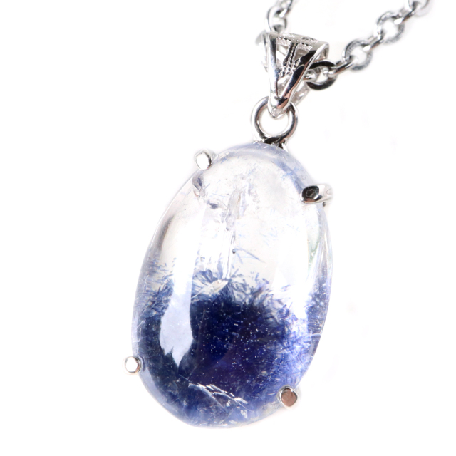 デュモルチェライト イン クォーツ AAA ネックレス 天然石 ペンダント Silver925 1点もの パワーストーン デュモルチェ石 ブラジル産