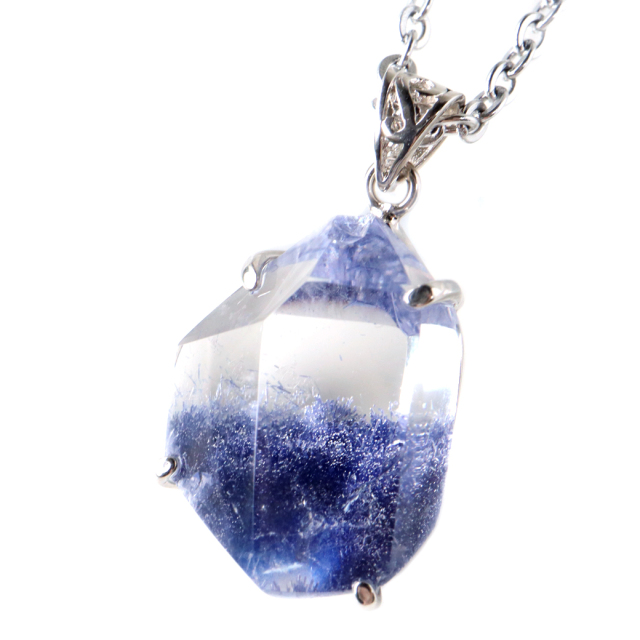 デュモルチェライト イン クォーツ AAA ネックレス 天然石 ペンダント Silver925 1点もの パワーストーン デュモルチェ石 ブラジル産