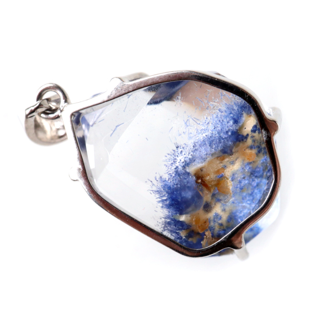 デュモルチェライト イン クォーツ AAA ネックレス 天然石 ペンダント Silver925 1点もの パワーストーン デュモルチェ石 ブラジル産