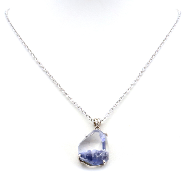 デュモルチェライト イン クォーツ AAA ネックレス 天然石 ペンダント Silver925 1点もの パワーストーン デュモルチェ石 ブラジル産