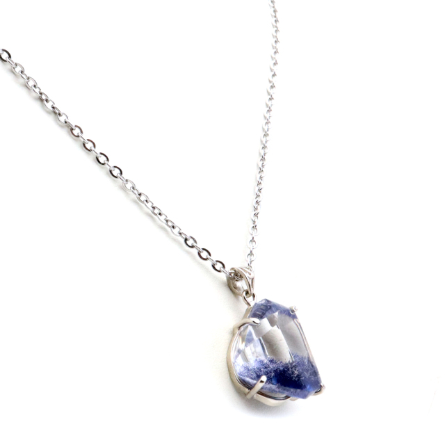 デュモルチェライト イン クォーツ AAA ネックレス 天然石 ペンダント Silver925 1点もの パワーストーン デュモルチェ石 ブラジル産