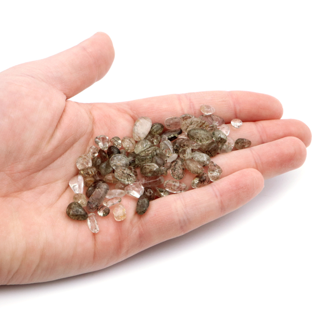 グリーンエピドート イン クォーツ さざれ 100g 小粒 天然石 Epidote パワーストーン 浄化グッズ