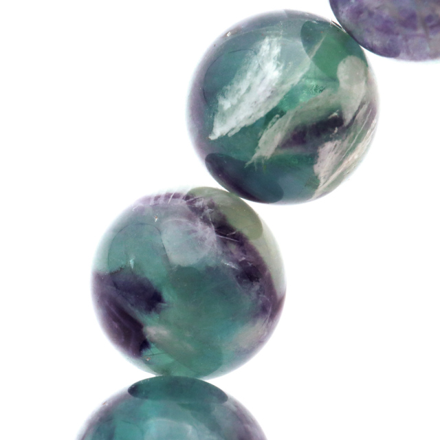 エンジェルフェザー フローライト ブレスレット 14.5mm 1点物 蛍石