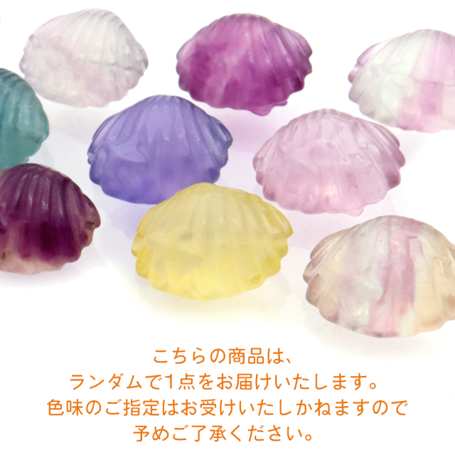 フローライト 貝 ヒトデ ビーズ 置き物 インテリア イエロー グリーン パープル ピンク シェル かわいい おしゃれ 1個