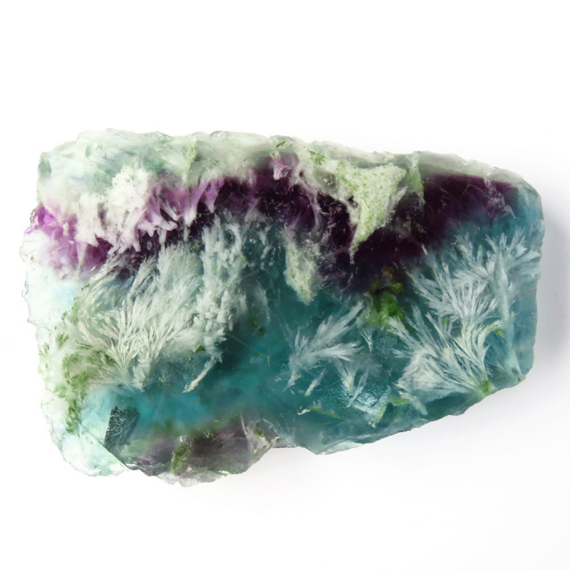 エンジェルフェザー フローライト 原石 スライス 183g 