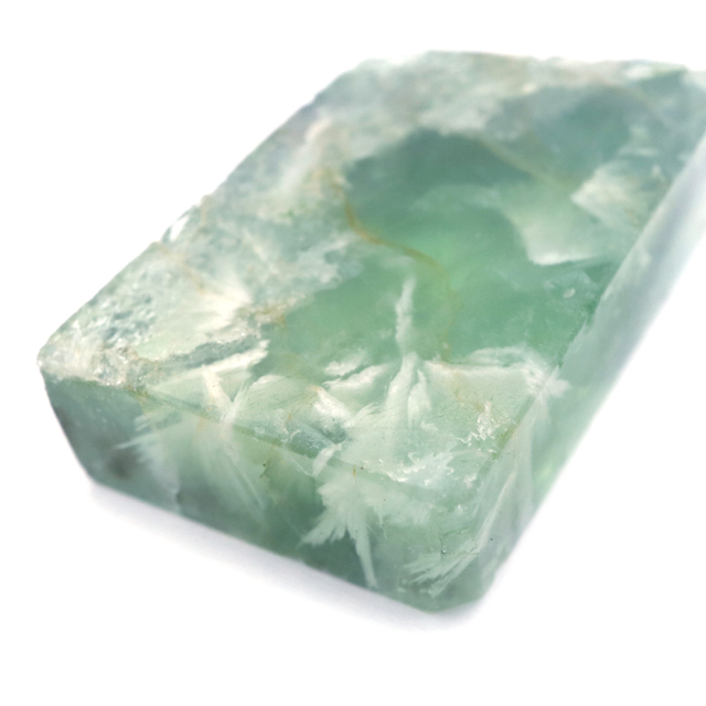 エンジェルフェザー フローライト 原石 スライス 23g 天然石 パワーストーン 1点もの 蛍石 Fluorite