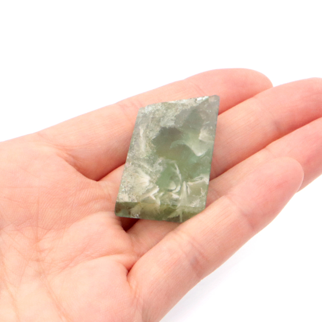 エンジェルフェザー フローライト 原石 スライス 23g 天然石 パワーストーン 1点もの 蛍石 Fluorite