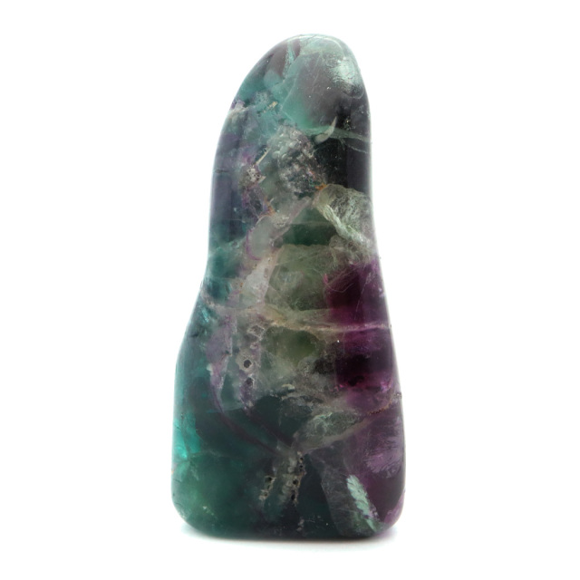 素敵なグリーンフローライト原石　天然石　置物　石　パワーストーン 鉱物標本鑑賞石 フローライト 原石 268g 全面磨き ポリッシュ 研磨仕上げ 蛍石