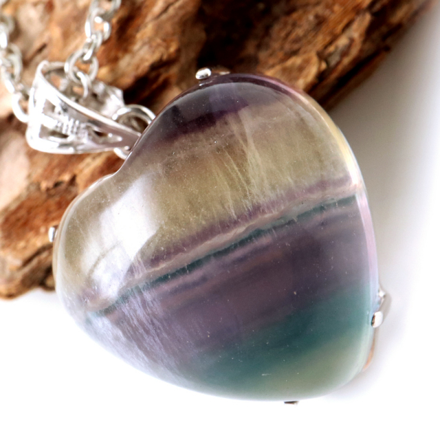 フローライトギザギザカットのネックレストップ＊ AAフローライト