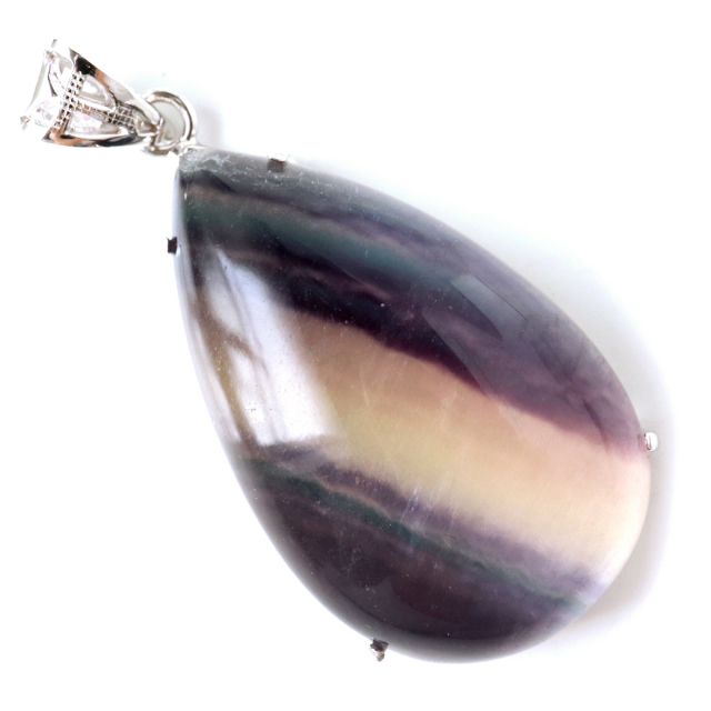 フローライト ネックレス Silver925 天然石 1点物 ペンダント 蛍石 マルチカラー