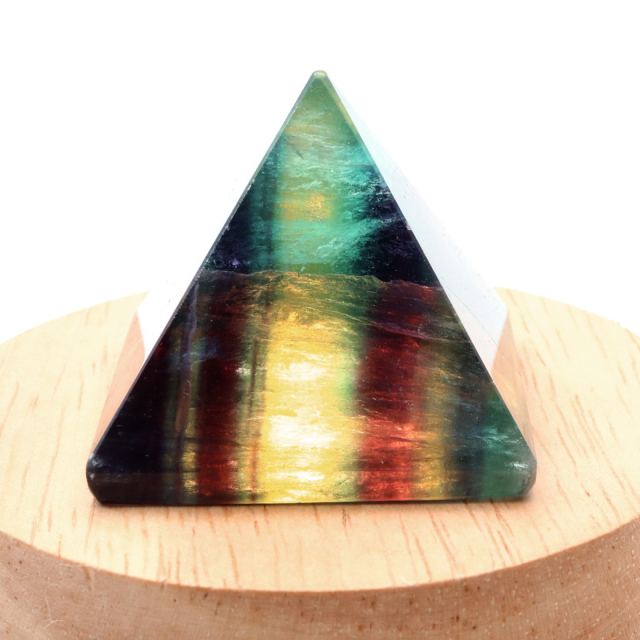 レインボー フローライト ダブルポイント Sサイズ 握り石 ポリッシュ