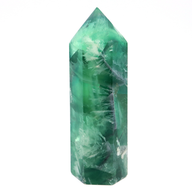 エンジェルフェザー フローライト 六角柱 346g ポイント 1点物 蛍石