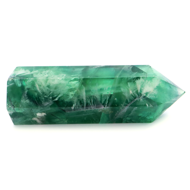 エンジェルフェザー フローライト 六角柱 346g ポイント 1点物 蛍石