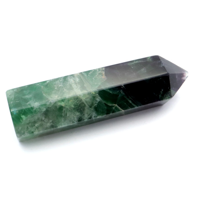 レインボー フローライト 六角柱 Lサイズ ポイント マルチカラー 天然石 置き物 蛍石 Rainbow Fluorite