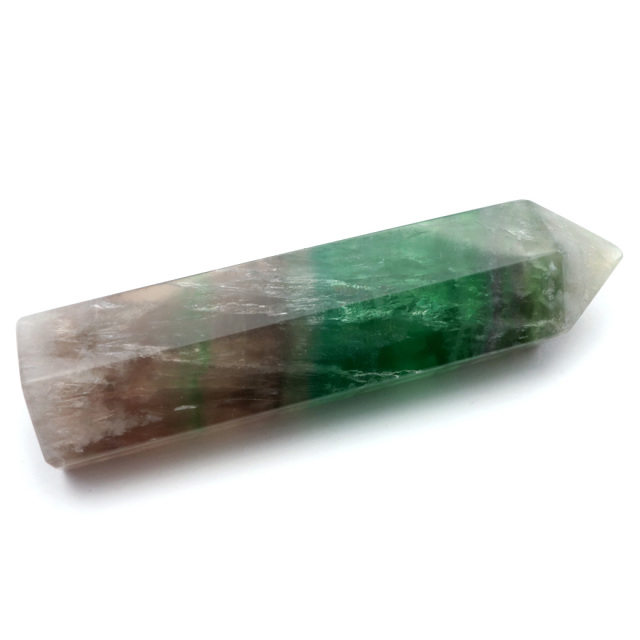 レインボー フローライト 六角柱 Lサイズ ポイント マルチカラー 天然石 置き物 蛍石 Rainbow Fluorite