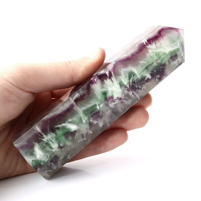 エンジェルフェザー フローライト 六角柱 ポイント 1点物 蛍石 天然石