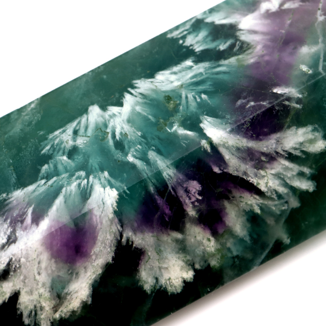 【1点のみ】特大✨ エンジェルフェザー フローライト ✩.*˚天然石 GOLD STONE エンジェルフェザー フローライト 六角柱 約4-5cm 1本