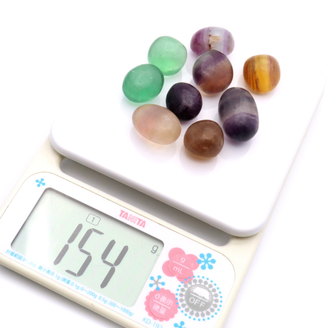フローライト タンブル マルチカラー さざれ石 150g 蛍石 ほたるいし 天然石 パワーストーン 浄化グッズ 庭 敷石 材料