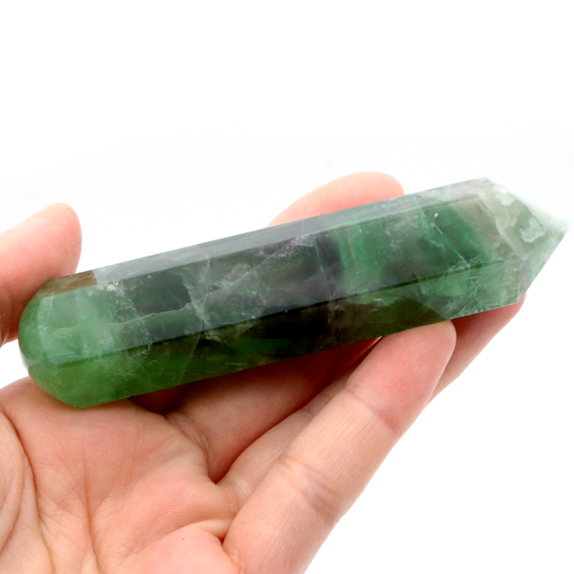 ヒーリング ワンド レインボー フローライト 蛍石 マッサージ ポイント天然石 パワーストーン スピリチュアル Fluorite 浄化 1本