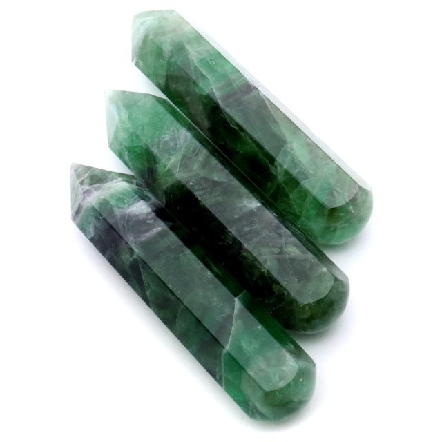 ヒーリング ワンド レインボー フローライト 蛍石 マッサージ ポイント天然石 パワーストーン スピリチュアル Fluorite 浄化 1本