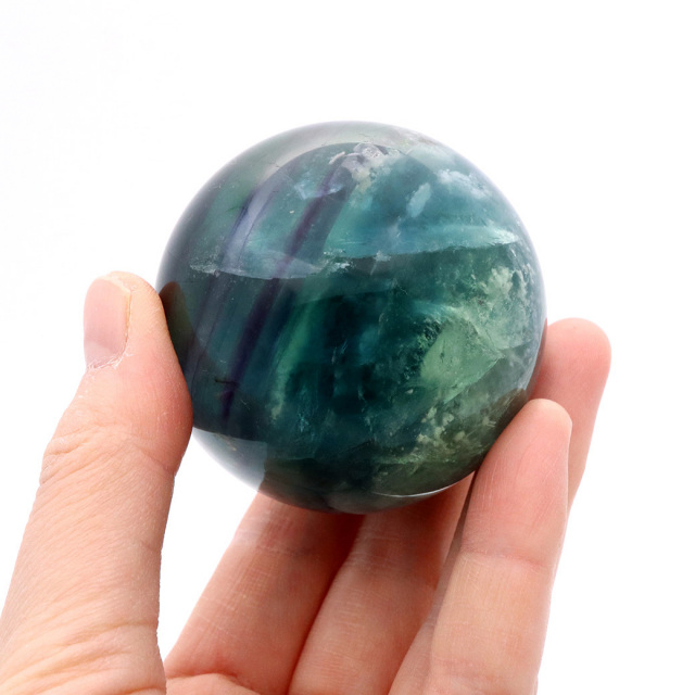 エンジェルフェザー フローライト 丸玉 直径 台座付き 蛍石 天然石 1点物