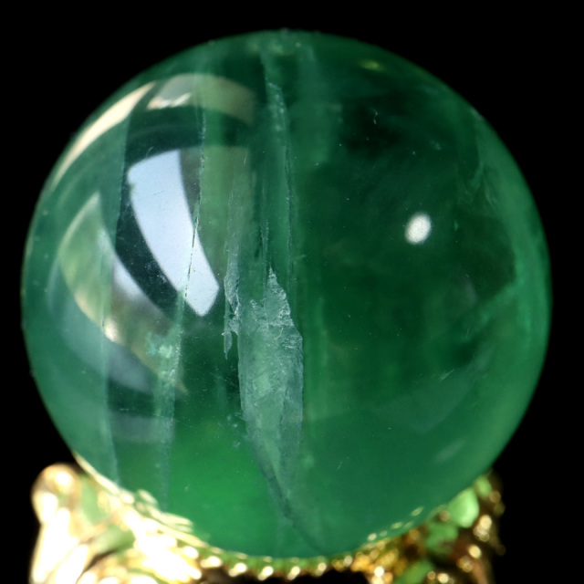 グリーン フローライト AAA 丸玉 直径 スフィア 台座 蛍石 天然石 1点もの パワーストーン Fluorite