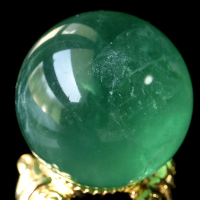 グリーン フローライト AAA 丸玉 直径 スフィア 台座 蛍石 天然石 1点もの パワーストーン Fluorite