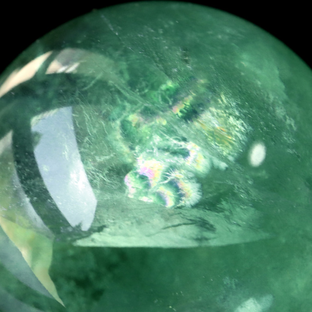 グリーン フローライト AAA 丸玉 直径 スフィア 台座 蛍石 天然石 1点もの パワーストーン Fluorite