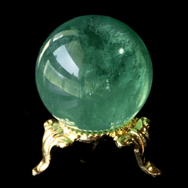 アメトリン スフィア 丸玉 虹入り クリスタルガラス台座付き