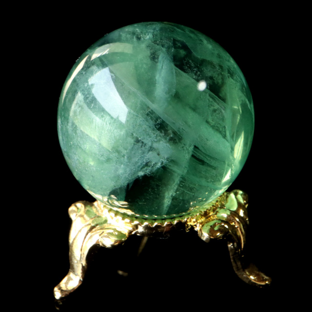 グリーン フローライト AAA 丸玉 直径 スフィア 台座 蛍石 天然石 1点もの パワーストーン Fluorite