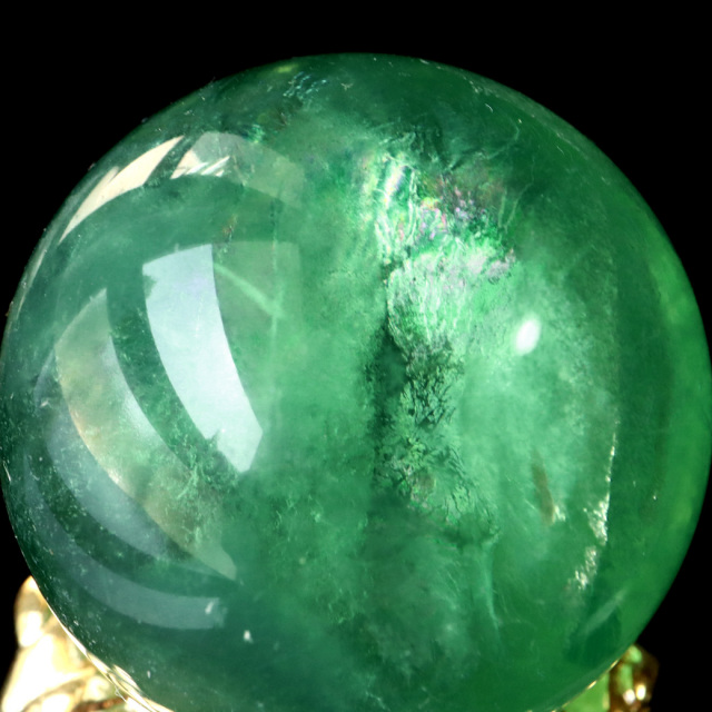 グリーン フローライト AAA 丸玉 直径 スフィア 台座 蛍石 天然石 1点もの パワーストーン Fluorite