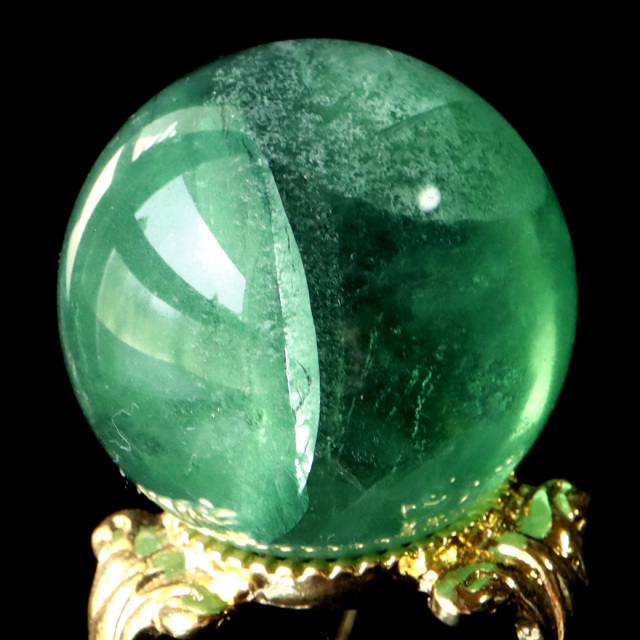 グリーン フローライト AAA 丸玉 直径 スフィア 台座 蛍石 天然石 1点もの パワーストーン Fluorite