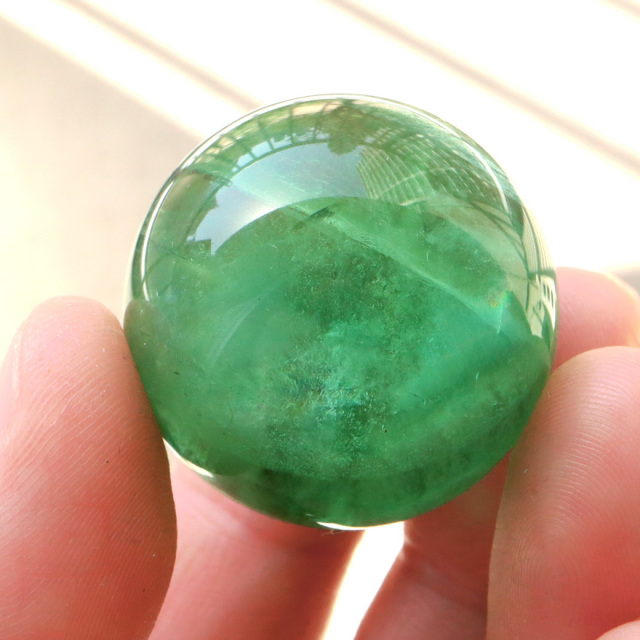 グリーン フローライト AAA 丸玉 直径 スフィア 台座 蛍石 天然石 1点もの パワーストーン Fluorite