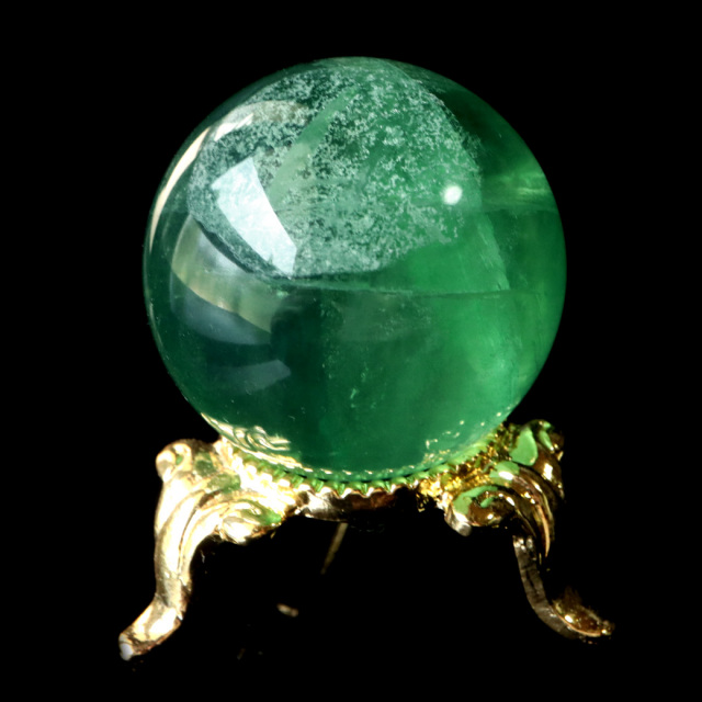 グリーン フローライト AAA 丸玉 直径 スフィア 台座 蛍石 天然石 1点もの パワーストーン Fluorite