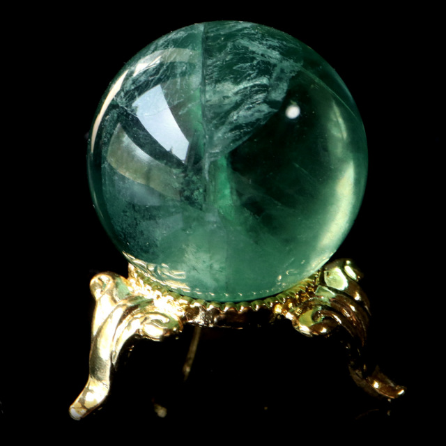 グリーン フローライト AAA 丸玉 直径 スフィア 台座 蛍石 天然石 1点もの パワーストーン Fluorite