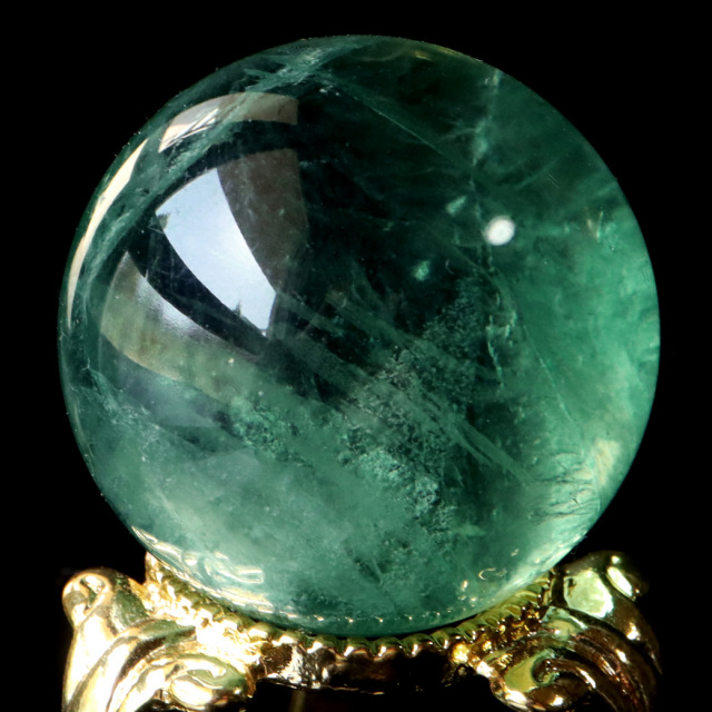 グリーン フローライト AAA 丸玉 直径 スフィア 台座 蛍石 天然石 1点もの パワーストーン Fluorite