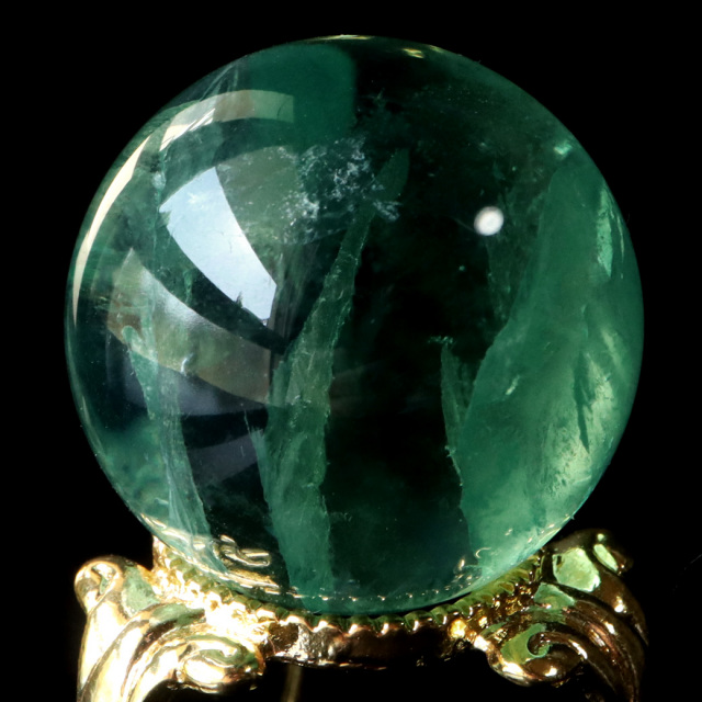 グリーン フローライト AAA 丸玉 直径 スフィア 台座 蛍石 天然石 1点もの パワーストーン Fluorite