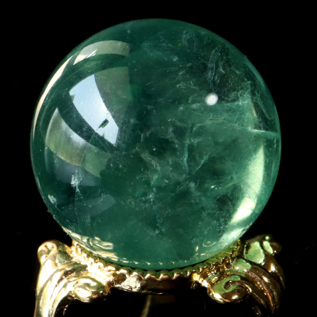 グリーン フローライト AAA 丸玉 直径 スフィア 台座 蛍石 天然石 1点もの パワーストーン Fluorite