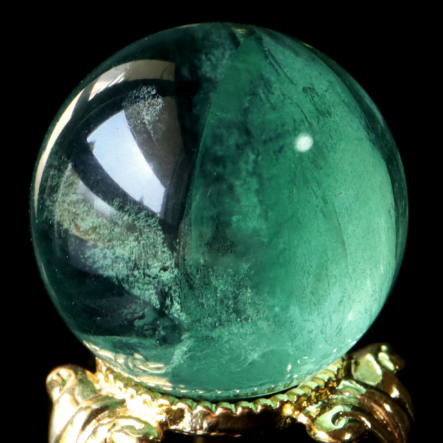 グリーン フローライト AAA 丸玉 直径 スフィア 台座 蛍石 天然石 1点もの パワーストーン Fluorite
