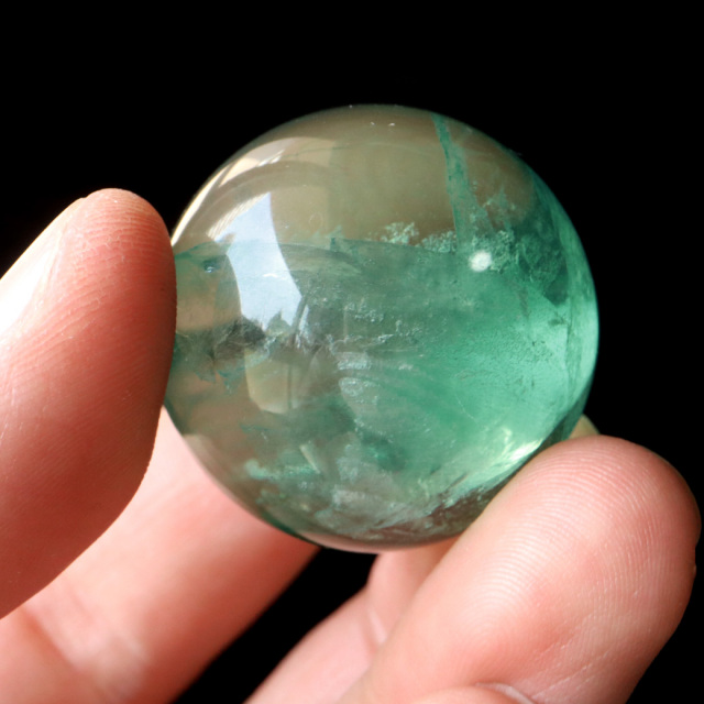 グリーン フローライト AAA 丸玉 直径 スフィア 台座 蛍石 天然石 1点もの パワーストーン Fluorite