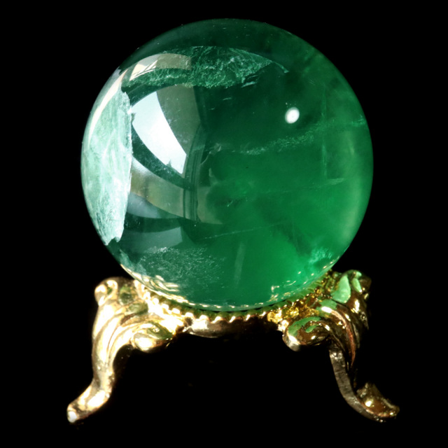 グリーン フローライト AAA 丸玉 直径 スフィア 台座 蛍石 天然石 1点もの パワーストーン Fluorite